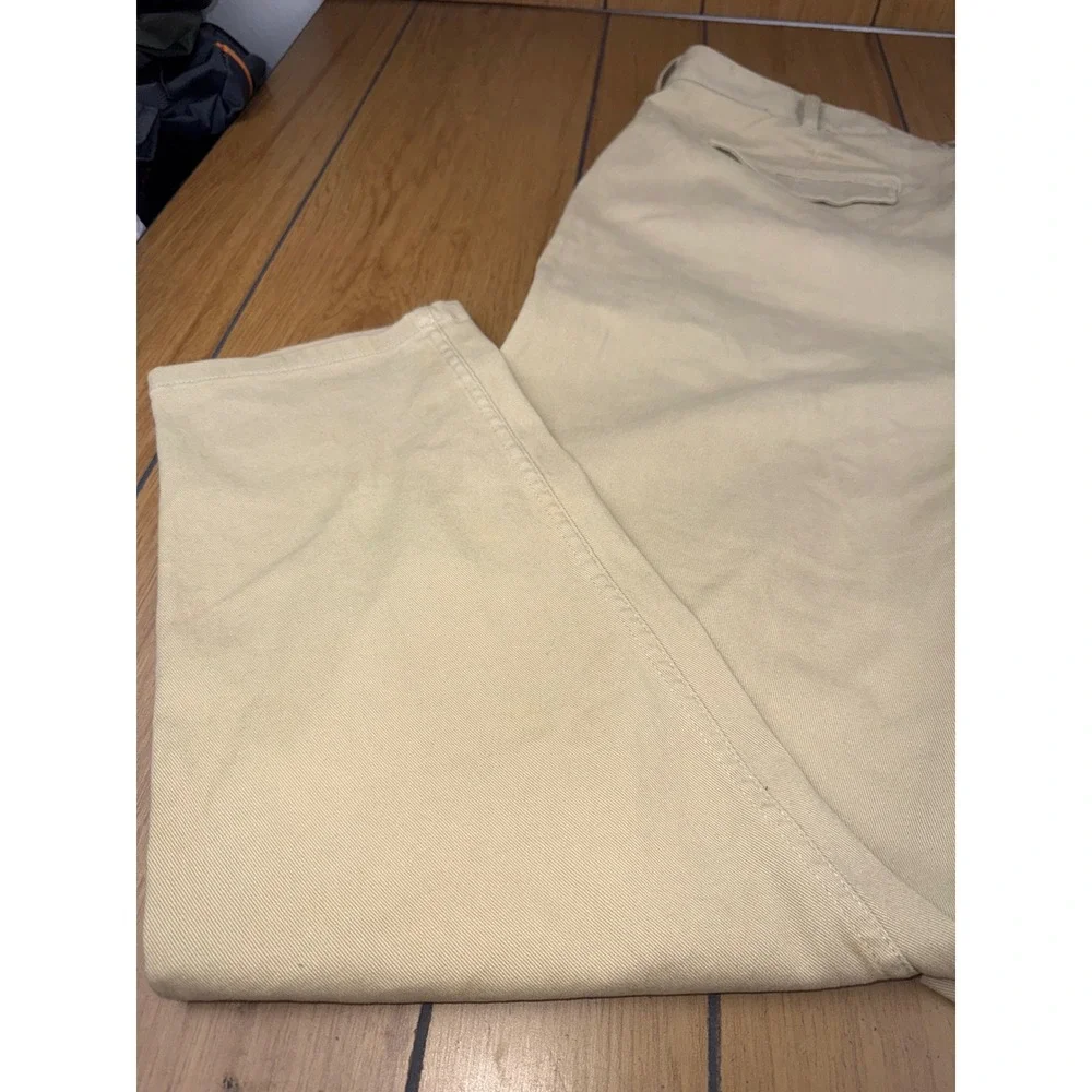 The Stronghold‎ Relaxed Tapered Khaki Pants Mens W40 L32 Pleated Cotton
